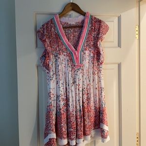 Poupette St. Barth pink and green cover up